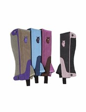 Demi Chaps - Tough-1 Enfant Daim Synthétique (Marron / Chocolat - Taille S /