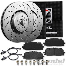 ZIMMERMANN Perforé Disques + Revêtements Avant Convient pour Audi A6 Toute C8