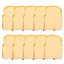  Fausses tranches de pain réalistes, 10 pièces, pour exposition de cuisine et de