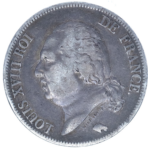 Louis xviii francs 1823 - louis,