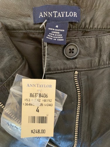 Ann taylor black leather pants - ann,