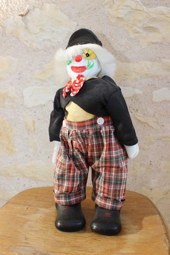 Poupée musicale clown - , vintage