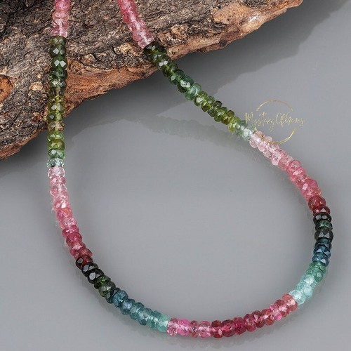 Collier perles pierres - de,