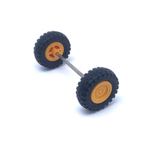 PLAYMOBIL * FERME * Essieu de Roues Jante Jaune pour Remorque de Tracteur 3073