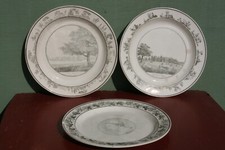 lot 3 assiettes faience début XIX ème Creil stone Coquerel et Legros. **