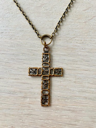 Collier croix vintage - , en
