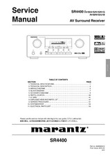 Service Manuel D'Instructions pour Marantz SR-4400