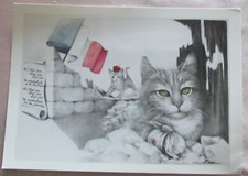CP grand format 14 x 19 Liliane Proux chats cats  Ah! Chat ira.............