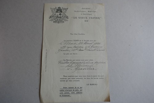 1920 invitation diner - invitation,