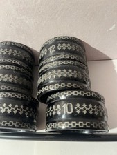 Ancien Rond Serviette Napoléon III 1880/1910 Lot Série 6 Numérotés Papier Mache