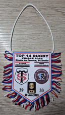 FANION  WIMPEL PENNANT  9x11cm RUGBY Finale TOP 14 2025 TOULOUSE - UBB BORDEAUX
