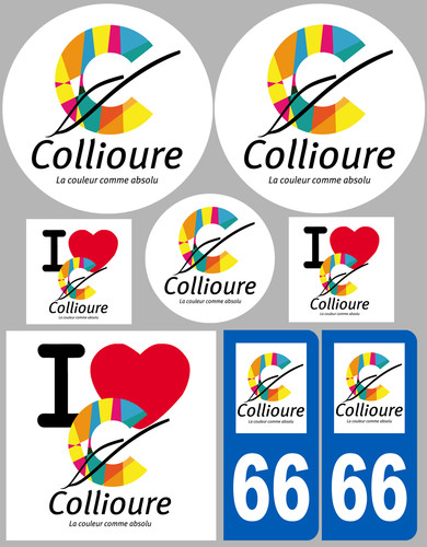 Collioure 8 autocollants - collioure,