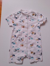 Combinaison/Barboteuse garçon 3 mois Kiabi blanche manches courtes