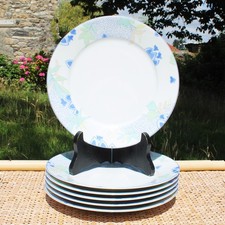 Set de 6 assiettes à dessert Guy Degrenne / Limoges modèle Villa Bleue ø 21.5 cm