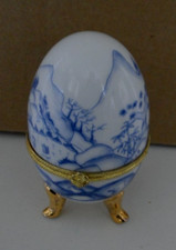 Oeuf boite porcelaine sur