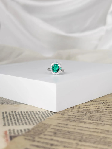 Bague émeraude ovale - bague,