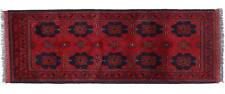 Tapis Afghan Khal Mohammadi 50x150 Fait Main Coureur Marron Géométrique 44