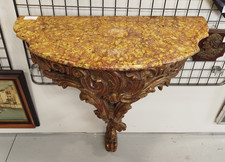 CONSOLE d'APPLIQUE Monopied Louis XV Bois Dore Mobilier Meuble 79MAG 17/08