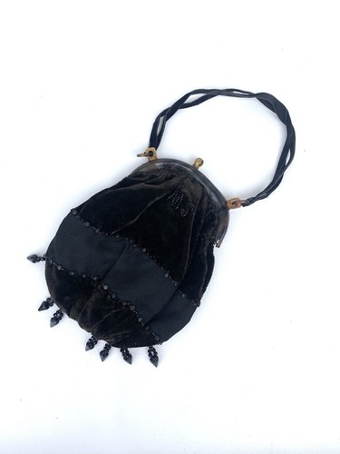 Ancien réticule velours - ancien, en
