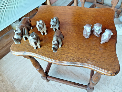 Lot petits animaux bois - de,