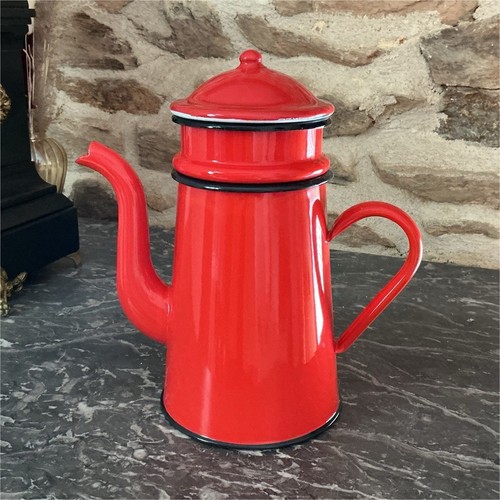 Cafetière ancienne émaillée