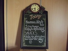 tableau bois  ** décor grappe de raisin **à restaurer ***