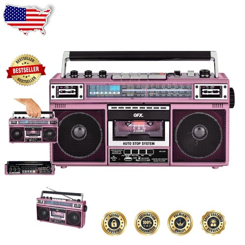 220bt pink boombox - j-220bt, cassette