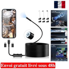 Inspection de Tuyaux et Zones Invisibles: Caméra Endoscopique 5M avec 8 LED