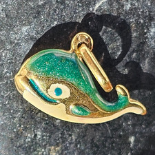 pendentif breloque baleine or