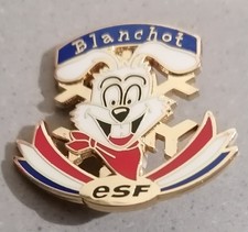 Insigne Broche Médaille de Ski ESF "BLANCHOT" Brevet Niveau test enfant lapin