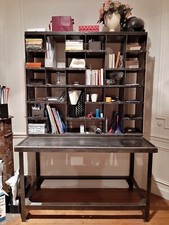 Bureau casier de tri postal Acial, 30 cases 1960, métal industriel.