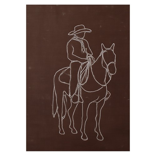 Affiche rétro rodeo cowboy - rétro,