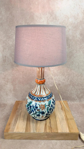 Pied lampe faïence - lampe, en