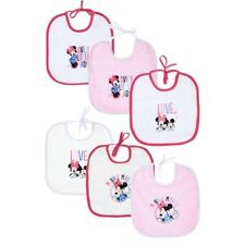 DISNEY lot de 6 bavoirs bébé MINNIE Mickey rose blanc écru en coffret cadeau
