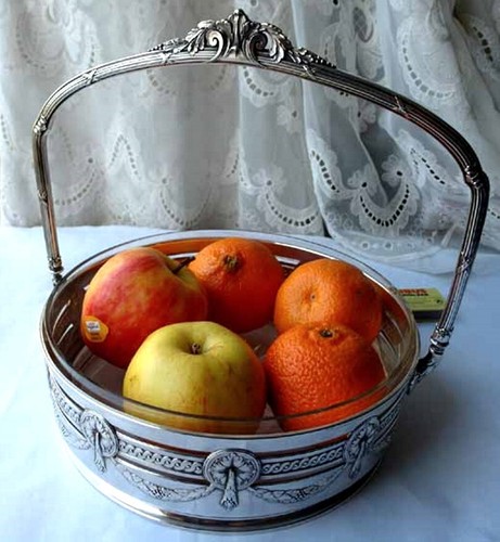 Antique bol panier fruits - bol/, À