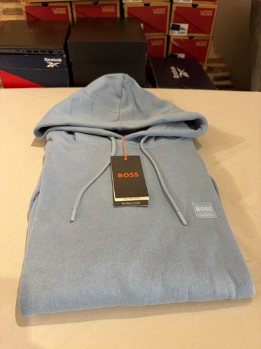 Sweat capuche boss bleu - sweat, à