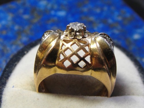 Bague tank ancienne art déco - ancienne,