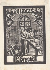 Exlibris bookplate gravure sur - exlibris,