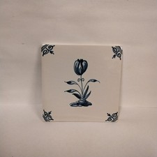 Carreau Carrelage Faience De Delft 10cm Fleur Tiles Azulejos Déco