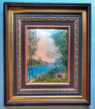 Plaque encadrée en émaux de Limoges