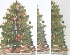 Chromo EF Découpis sapin de Noël 7195 Decoupage Collage Carterie