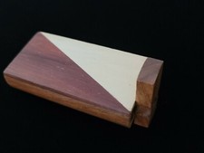 Naturel Bois Incrustation Herbe Spice Tabac Boîte Étui Rangement Main Sculpté