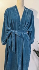 Indien Turquoise Kimono Nuit Robe Velours Mariage de Chambre