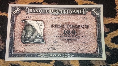 Billet 100 francs - , guyane