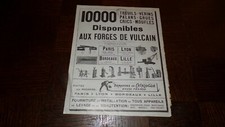 PUBLICITÉ - Forges de Vulcain - Paris Lyon Bordeaux Marseille - Treuils Vérins..