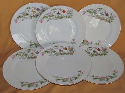 Assiettes dessert porcelaine - dessert,