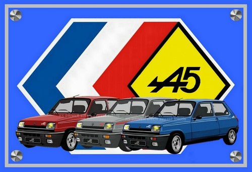 Plaque renault alpine - plaque, (