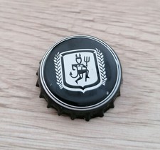 Capsule de bière française Jenlain Diable avec trident noire et blanche