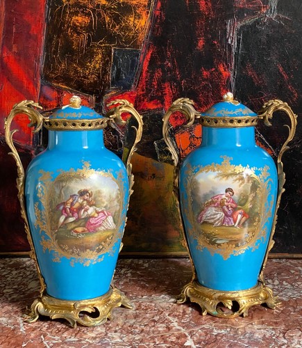 Paire vase porcelaine de - en,
