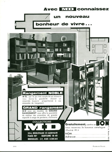 Publicité ancienne meubles - , de